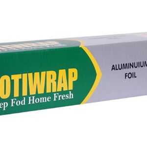 VIBHU Silver Foil 1 Kg Net Food Grade Aluminium Foil Roll 18 Micron | Ideal for Wrapping, Storing, Grilling & Baking | Keeps Food Fresh1 kg Aluminium foil