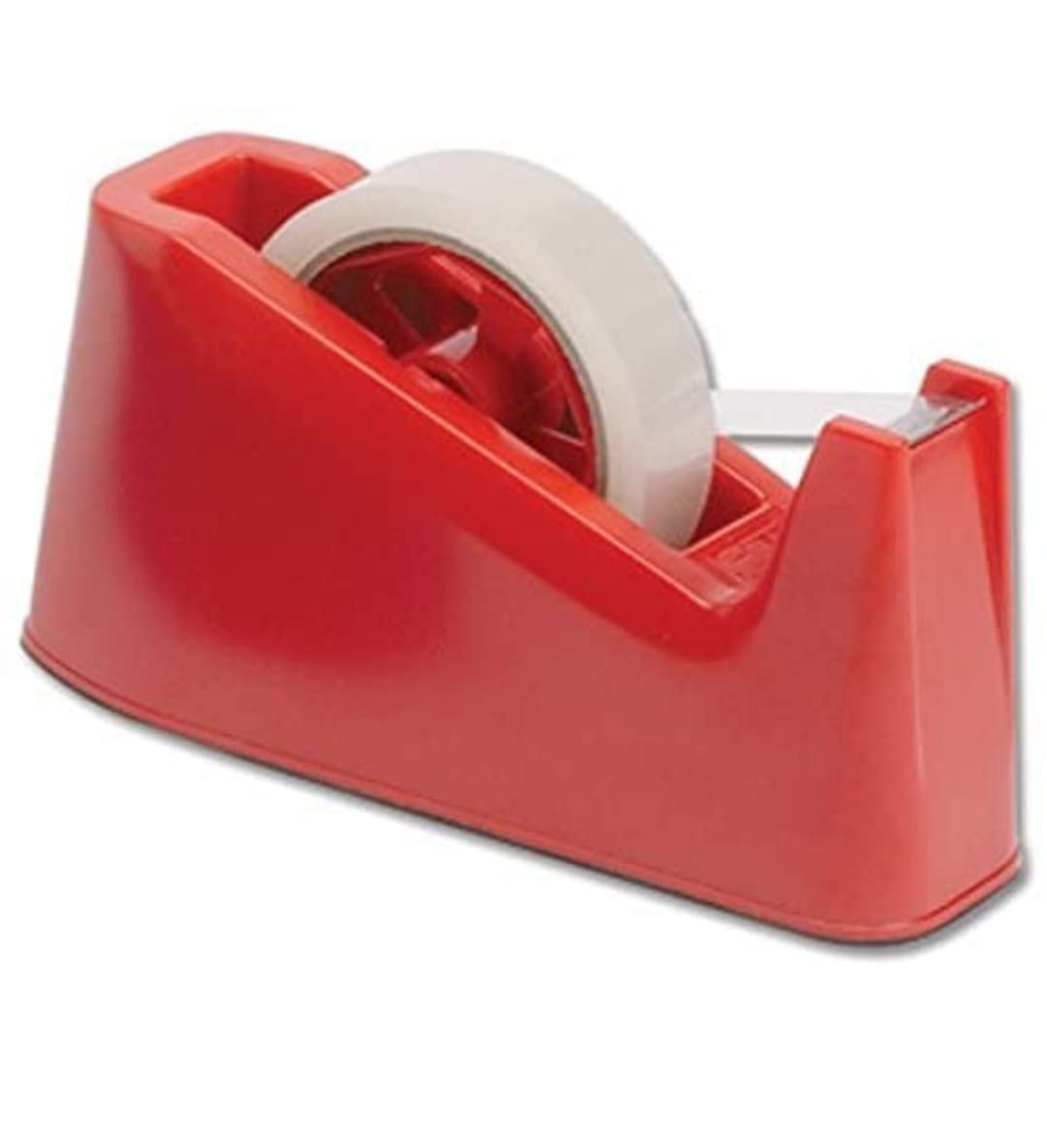 Tape Dispenser Heavy Duty 1 Inch | Durable Stationery Tape Cutter with Rubber Base | Stable & Non-Slip Tape Holder | Built-in Paper Cutter | for Office, Home, Packaging & Craft Use