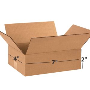 3 Ply Brown Corrugated Box Length 7 inches Width 4 inches Height 2 inches Pack of 1000 Boxes Packaging Material E commerce best Courier Packaging Material