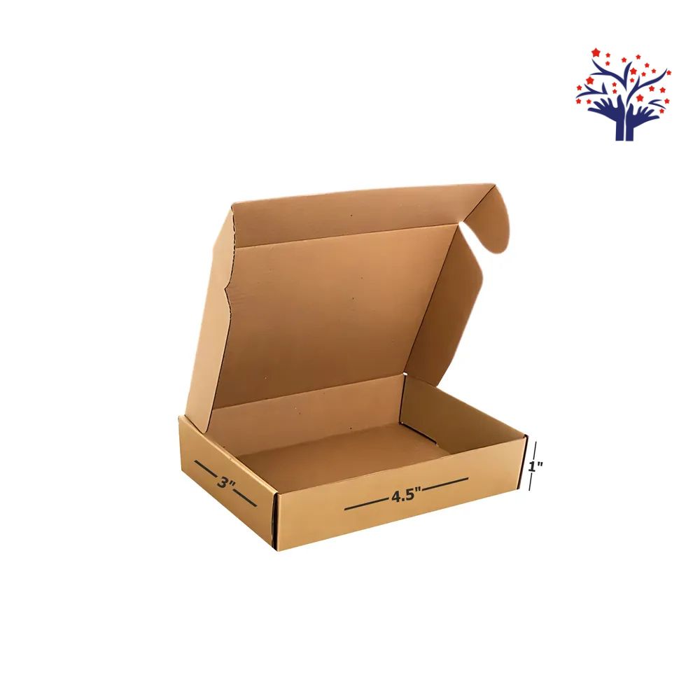 3 Ply Brown Corrugated Flap Box Size 4.5x3x1 Inch | Jewellery And Gift Packaging box