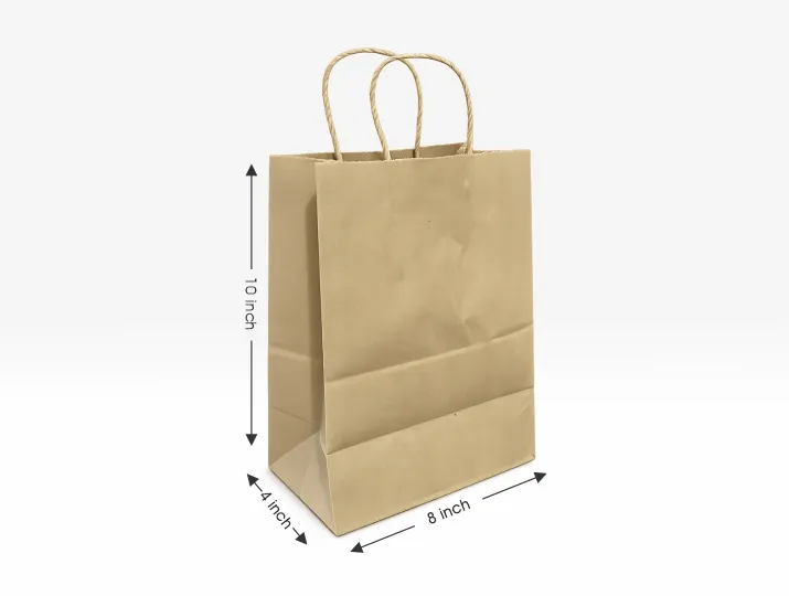 Kraft Paper Bag 8 x 4 x 10 Inch – Durable & Eco-Friendly Packaging Solution