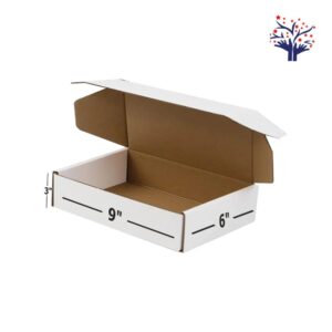 3 Ply White Flap Corrugated Box – Size 9x6x3 Inch I Premium Corrugated Packaging for Gifts, Soaps, Ecommerce & Bulk Orders