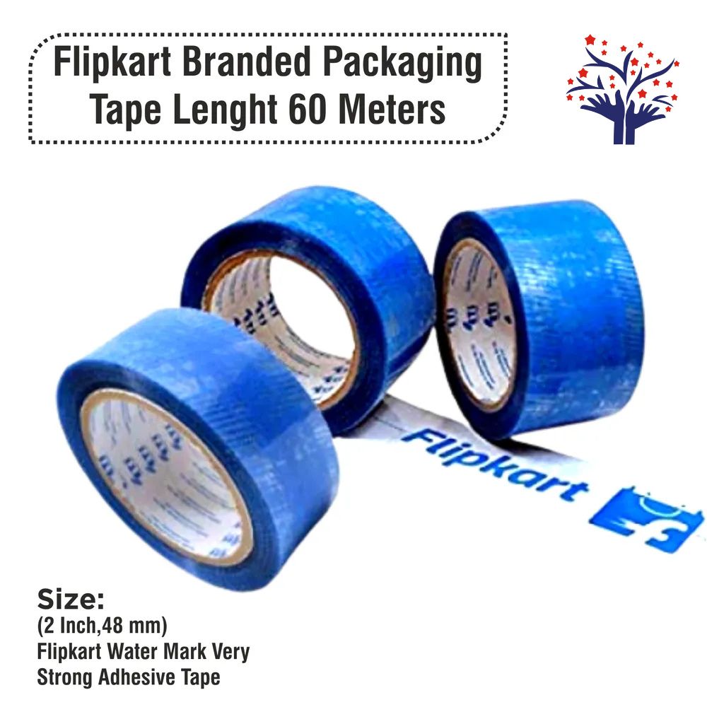 Flip Kart Branded Packaging Tape Lenght 60 Meters (2 Inch,48 mm) Flip Kart Water Mark Very Strong Adhesive Tape