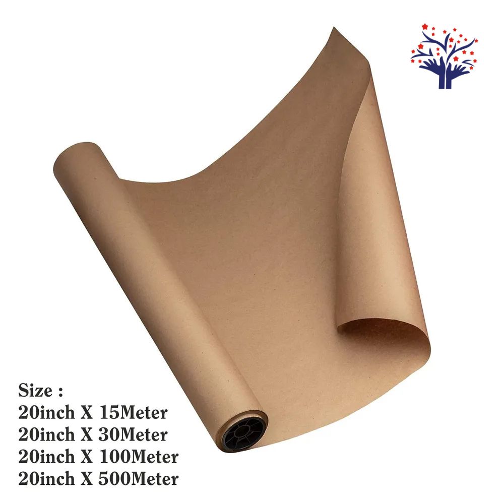 Brown Kraft Paper Roll: 20-Inch Size for Eco-Friendly E-Commerce Packaging Solutions and Wrapping Needs