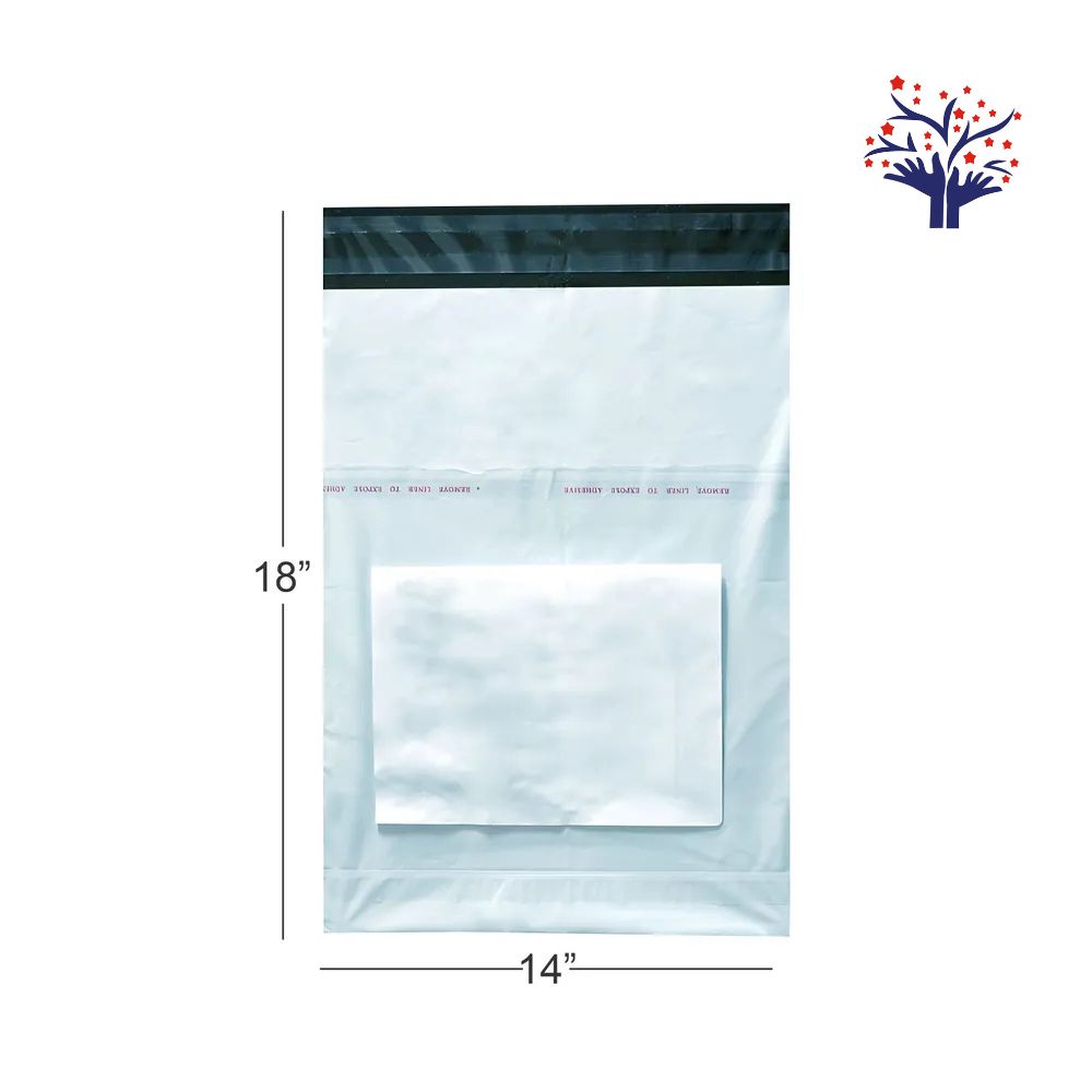 14x18 Inch Polybags with POD for Packaging | Clear Plastic Bags | Wholesale Poly Bags for Shipping & Storage