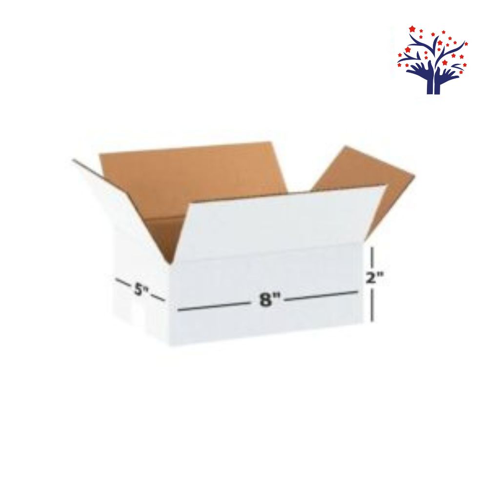 3 Ply White Cardboard Box Size: 8x5x2 Length 8 inch Width 5 inch Height 2 inch 3Ply custom cardboard packing boxes