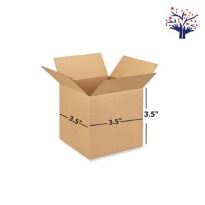 3 ply Brown Corrugated Packing Box 3.5x3.5x3.5 inch, Cardboard Box, Cartoon Box