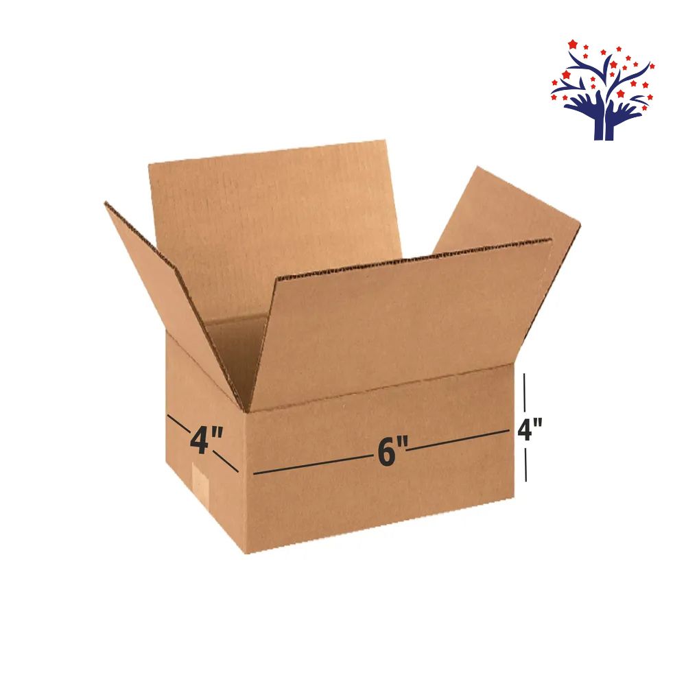 3 Ply Brown Corrugated Cardboard Moving Box Size: 6X4X4 Inch (15.24 x 10.16 x 10.16 cm) | Shipping Box | Courier Packaging Box