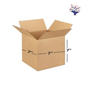 3 Ply Brown Corrugated Packing Box Size 7x7x7 Inch | Durable Square Carton for Ecommerce & Courier Use