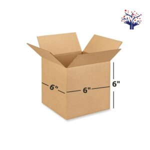 3 Ply Brown Corrugated Packing Box Size 6x6x6 Inch | Square Shipping Box | Cube Packaging Carton