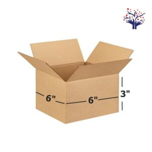 3 Ply Brown Corrugated Moving Box Size 6x6x3 Inch | Shipping & Packaging Box | Courier Friendly