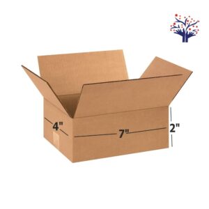 3 Ply Brown Corrugated Packing Box 7x4x2 Inch | Small Shipping Carton Box| Easy to Buy Packaging Box