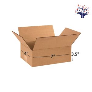 3 Ply Brown Corrugated Packing Box 7x4x3.5 Inch | Durable Shipping Carton | Small Packaging Box for Ecommerce