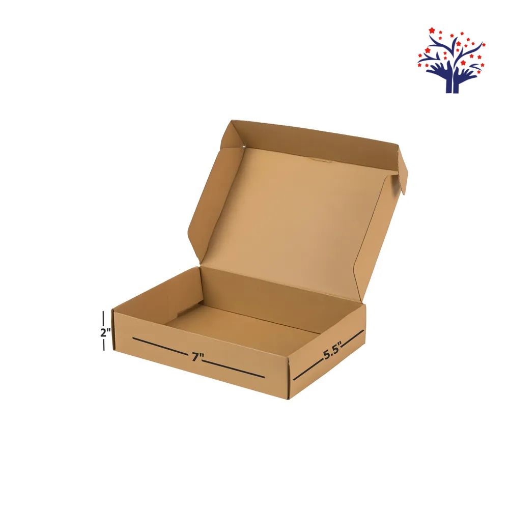 3 Ply Brown Flap Corrugated Box – Size 7x5.5x2 Inch I Premium Corrugated Box for Shipping Gifts, Cosmetics & More
