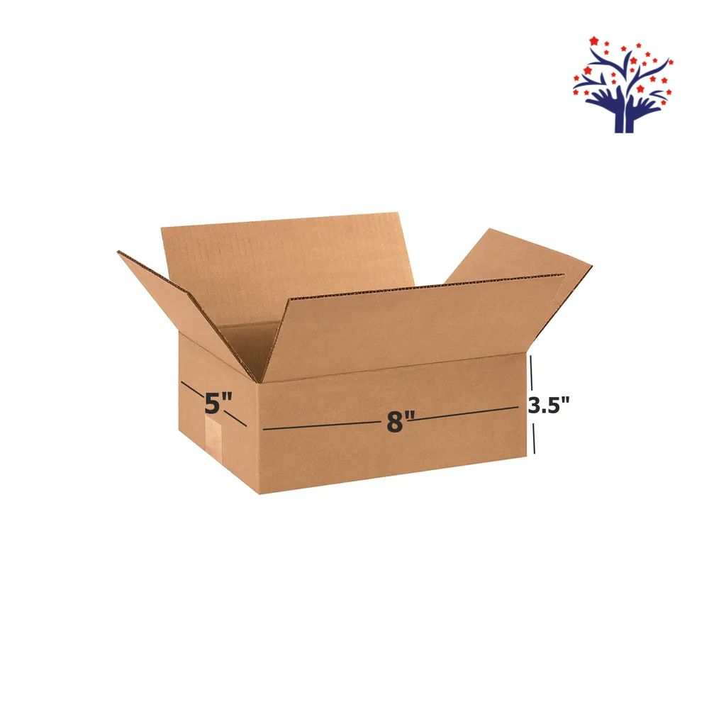 3 Ply Brown Corrugated Box Size 8x5x3.5 Inch | Secure Packaging Box for Fragile & Compact Items