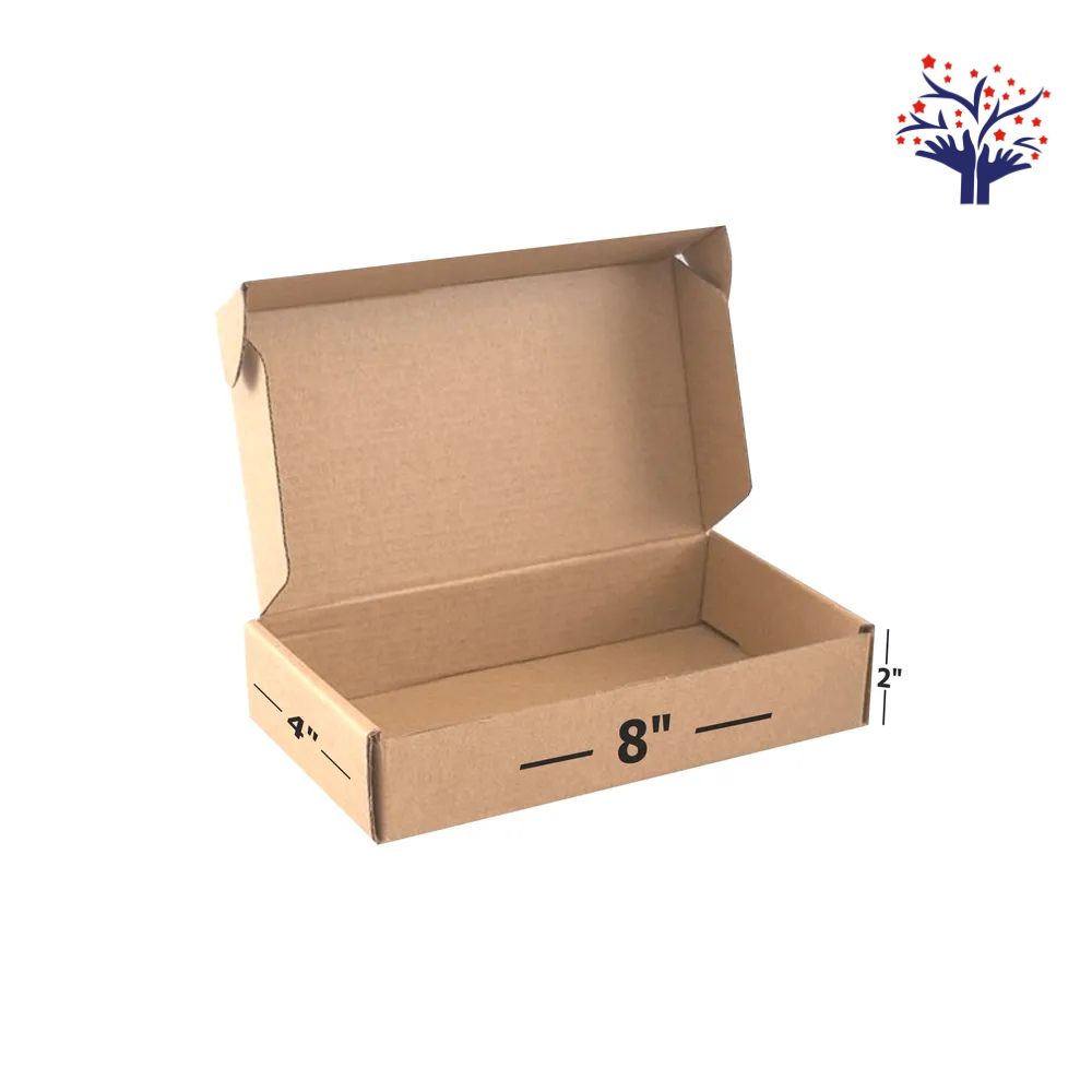 3 ply Brown Corrugated Carton Flap Box Size 8X4X2 inches Length 8 inch Width 4 inch Height 2 inch Shipping Box Courier Box